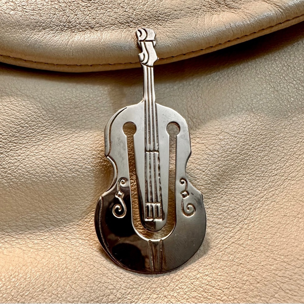 Tiffany & Co. sterling silver violin cello bookmark for sheet music